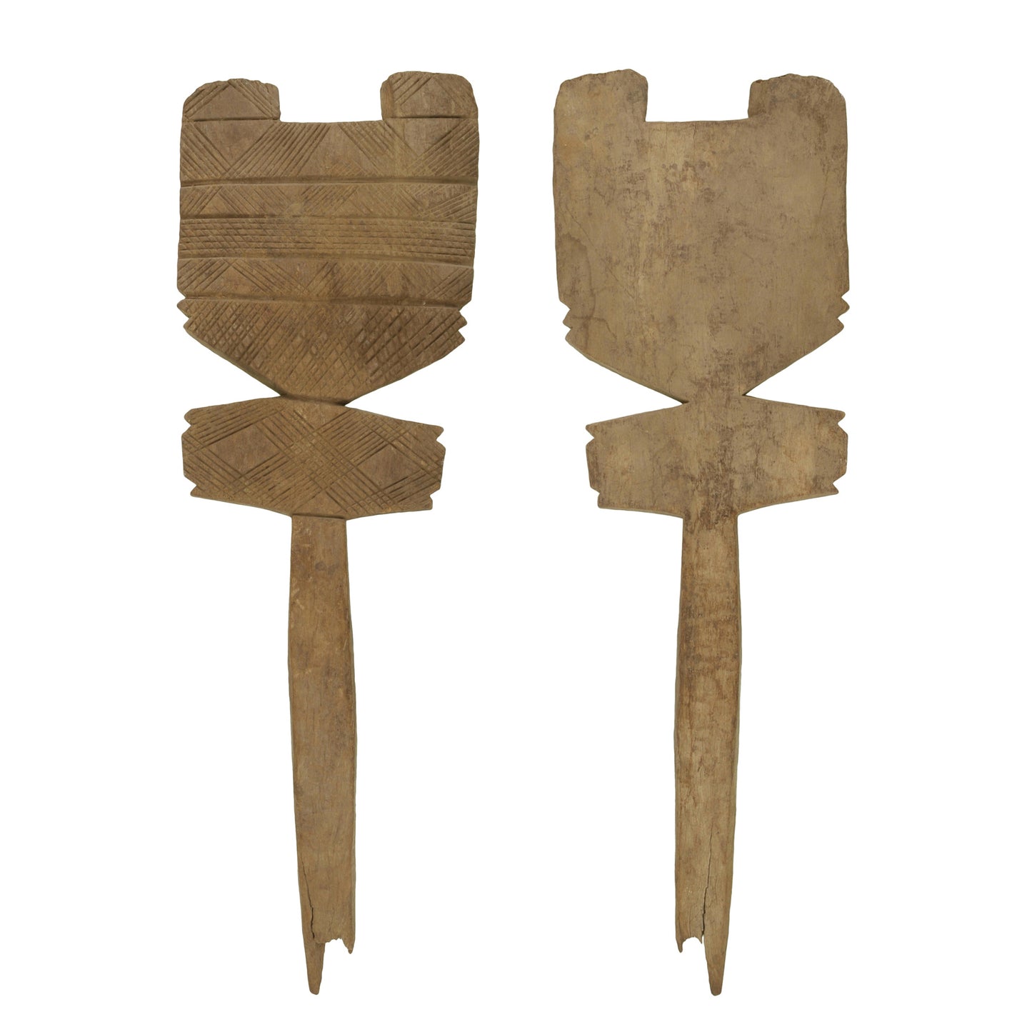 Tuareg Tent Posts – Hand‑Carved Wooden Pole 57 cm (22½″)