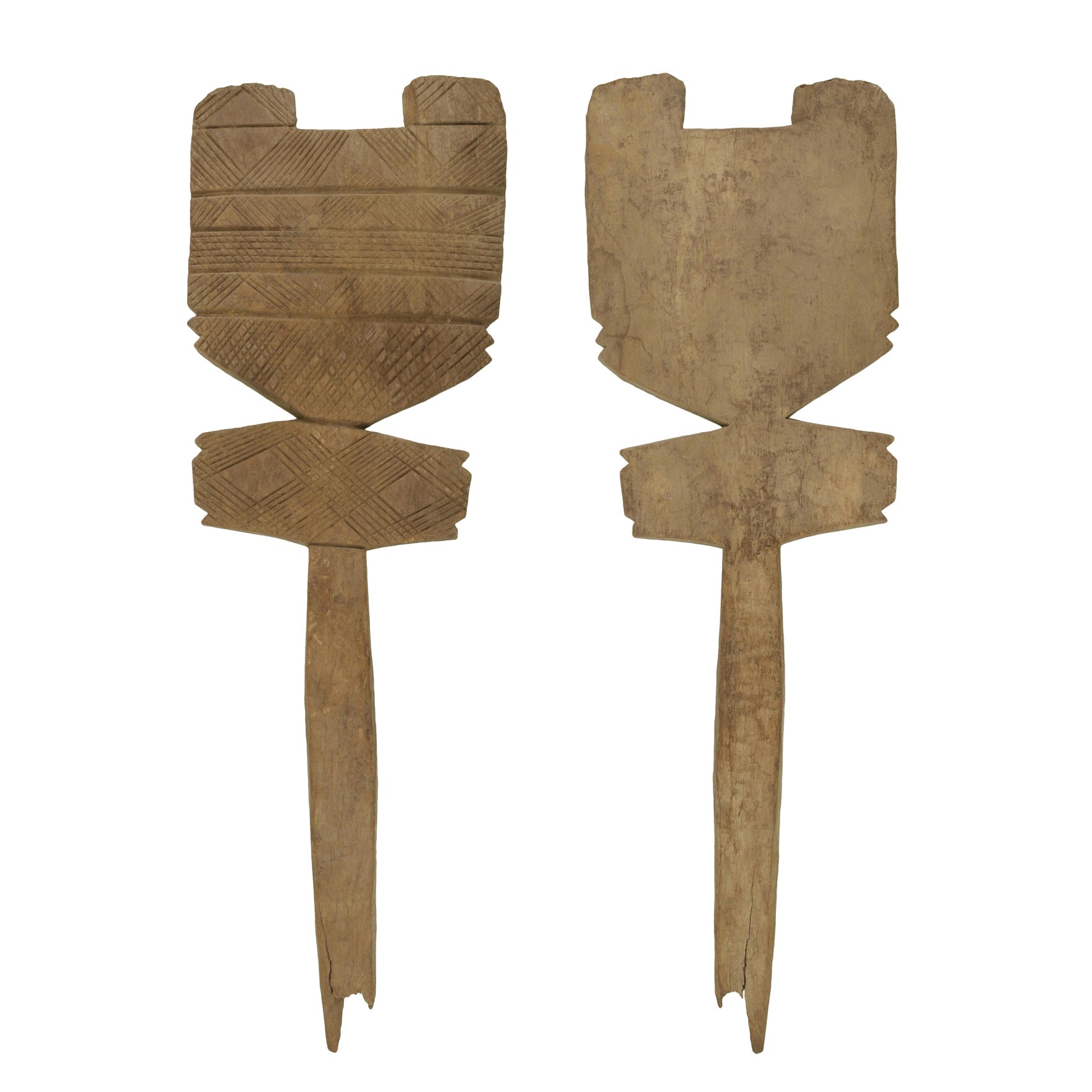 Tuareg Tent Posts – Hand‑Carved Wooden Pole 57 cm (22½″)