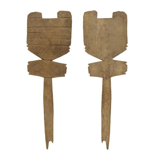 Tuareg Tent Posts – Hand‑Carved Wooden Pole 57 cm (22½″)