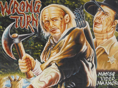 Authentic Wrong Turn Movie Poster - Hand Painted In Ghana - close-up