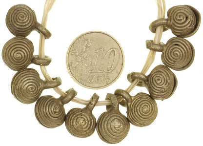 Authentic African Brass Bell Pendants - Handmade, Lobi People, Burkina Faso - alternate view