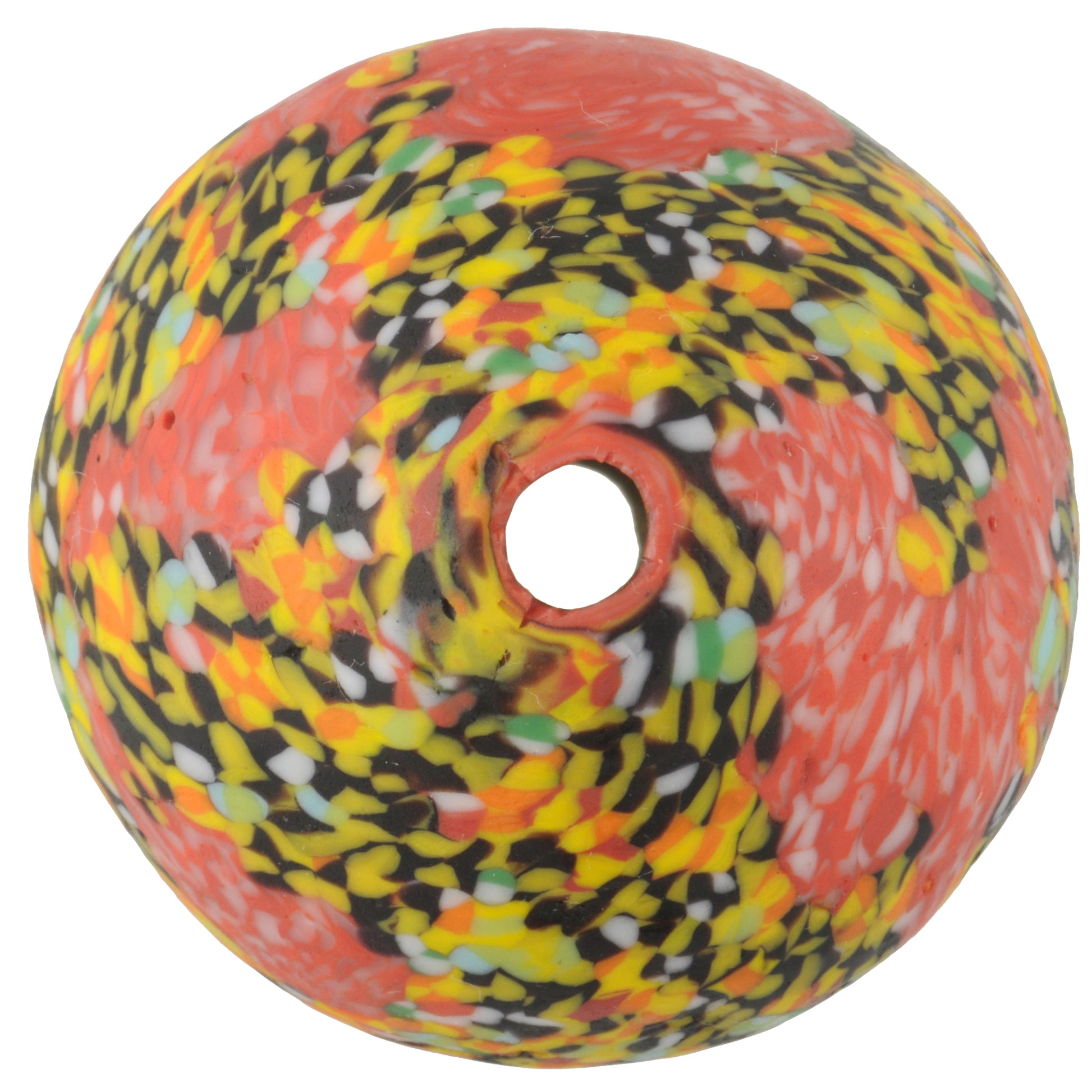 Large Bicone Recycled Glass Bead | African Trade Beads | Tribalgh - alternate view