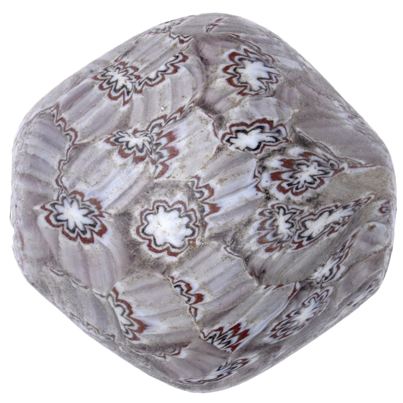 Large Bicone Recycled Glass Bead – African Trade Bead from Ghana