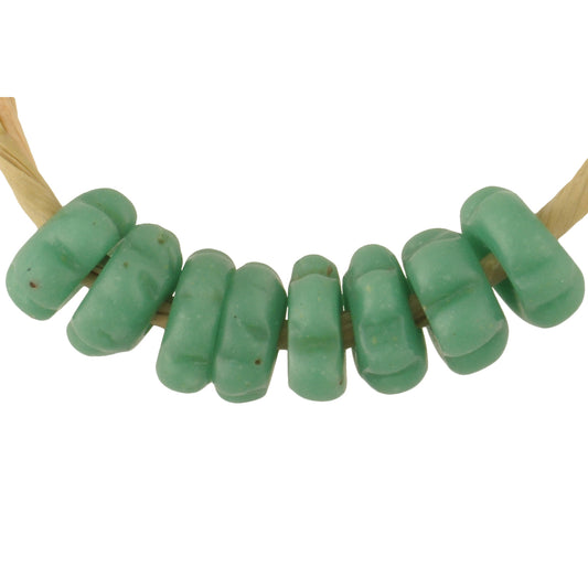 Rare Antique Fancy Venetian Lampwork Beads, 7Mm, African Trade Disks