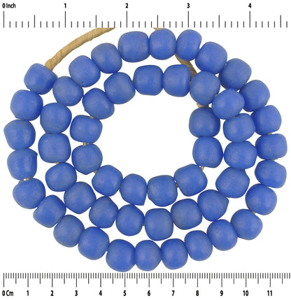 12Mm Recycled Krobo Glass Beads - African Trade Beads, Ghana - zoomed-in detail