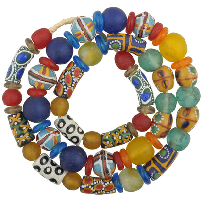 New African Trade Beads: Krobo Powder Glass Beads From Ghana