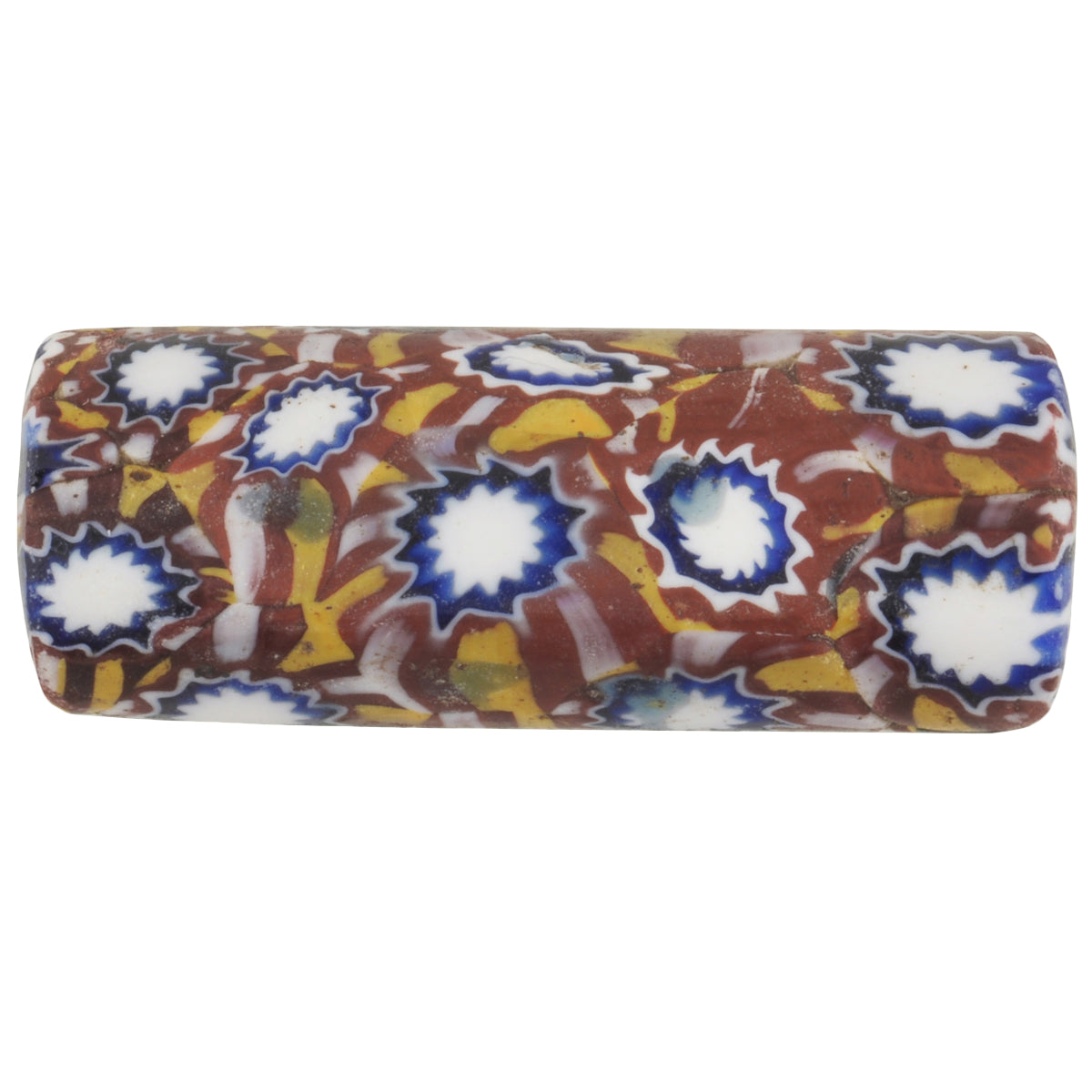 Antique Venetian Millefiori Mosaic Glass African Trade Bead 29X12Mm