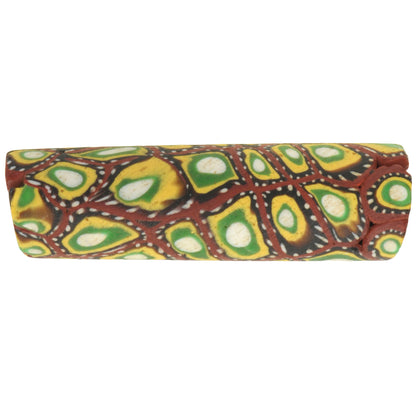 Rare Large Antique Millefiori Mosaic Venetian Trade Bead, 41X12Mm
