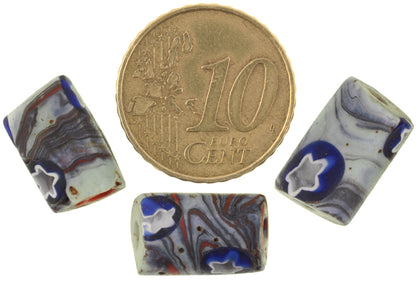 Rare Antique Venetian Millefiori Beads With Molded Murrine - African Trade - alternate view