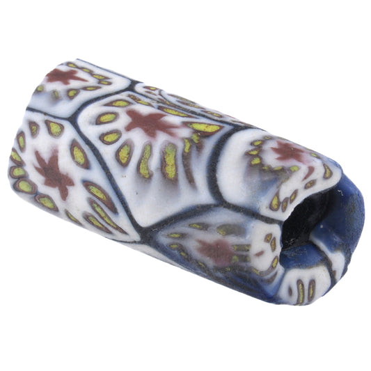 Rare Antique Venetian Millefiori Mosaic Trade Bead, 22X10Mm, African Trade