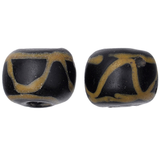 Rare Old Rattle Snake Venetian Wound Glass Trade Beads - Antique African Trade Beads