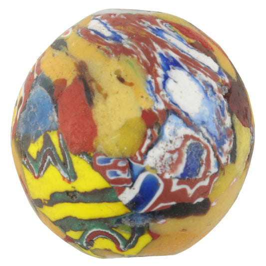 Large Recycled Venetian Millefiori African Trade Beads From Ghana