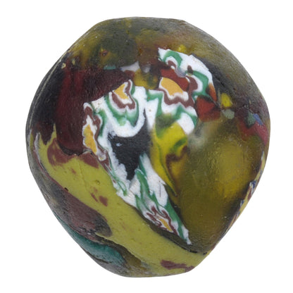 Large Recycled Venetian Millefiori & Chevron Glass Trade Bead