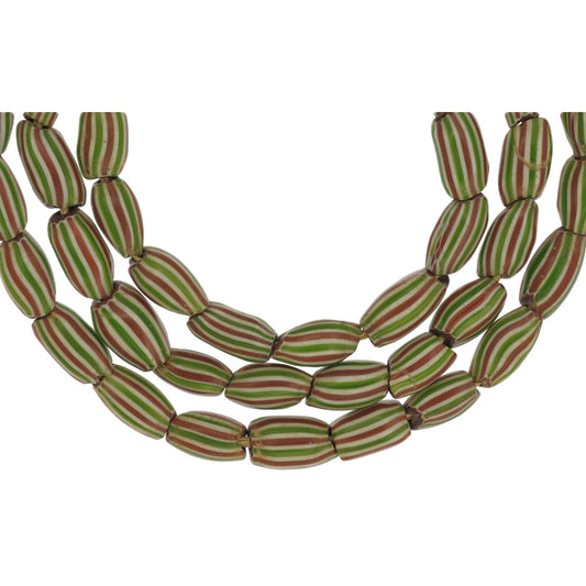 Antique 4-Layer Chevron Bead Strand - Venetian Trade Beads 25.5"