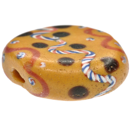 Rare Old Tabular "Fancy" Venetian Lampwork Trade Bead, 1900S