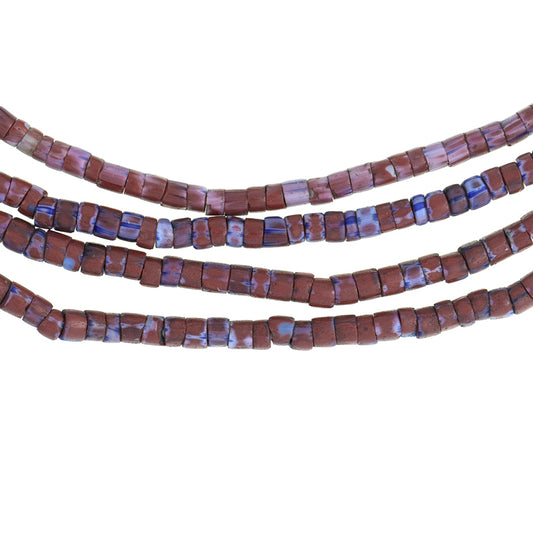Tiny Awale Chevron Bead Strand - Antique Venetian Trade Glass 2.5Mm