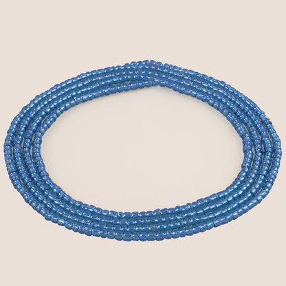 Deep Ocean Blue Waist Beads – African Handmade Body Jewelry Ghana