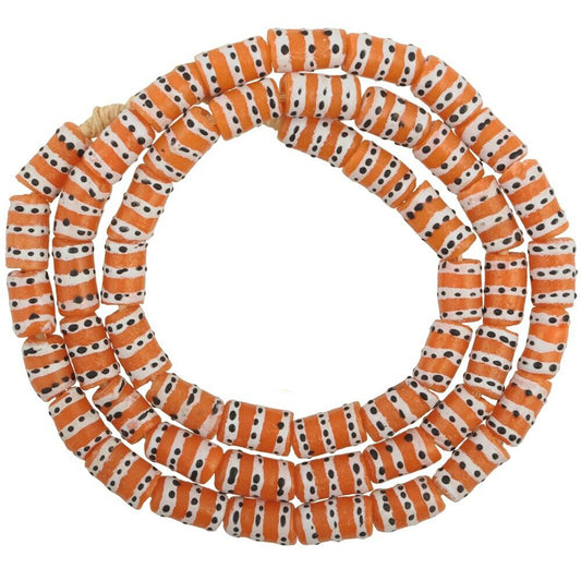 Handmade African Trade Beads - 7Mm Krobo Recycled Glass Beads