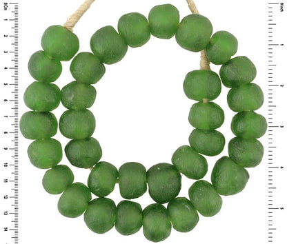 Beautiful X-Large Translucent Krobo Glass Beads - Ghana - close-up