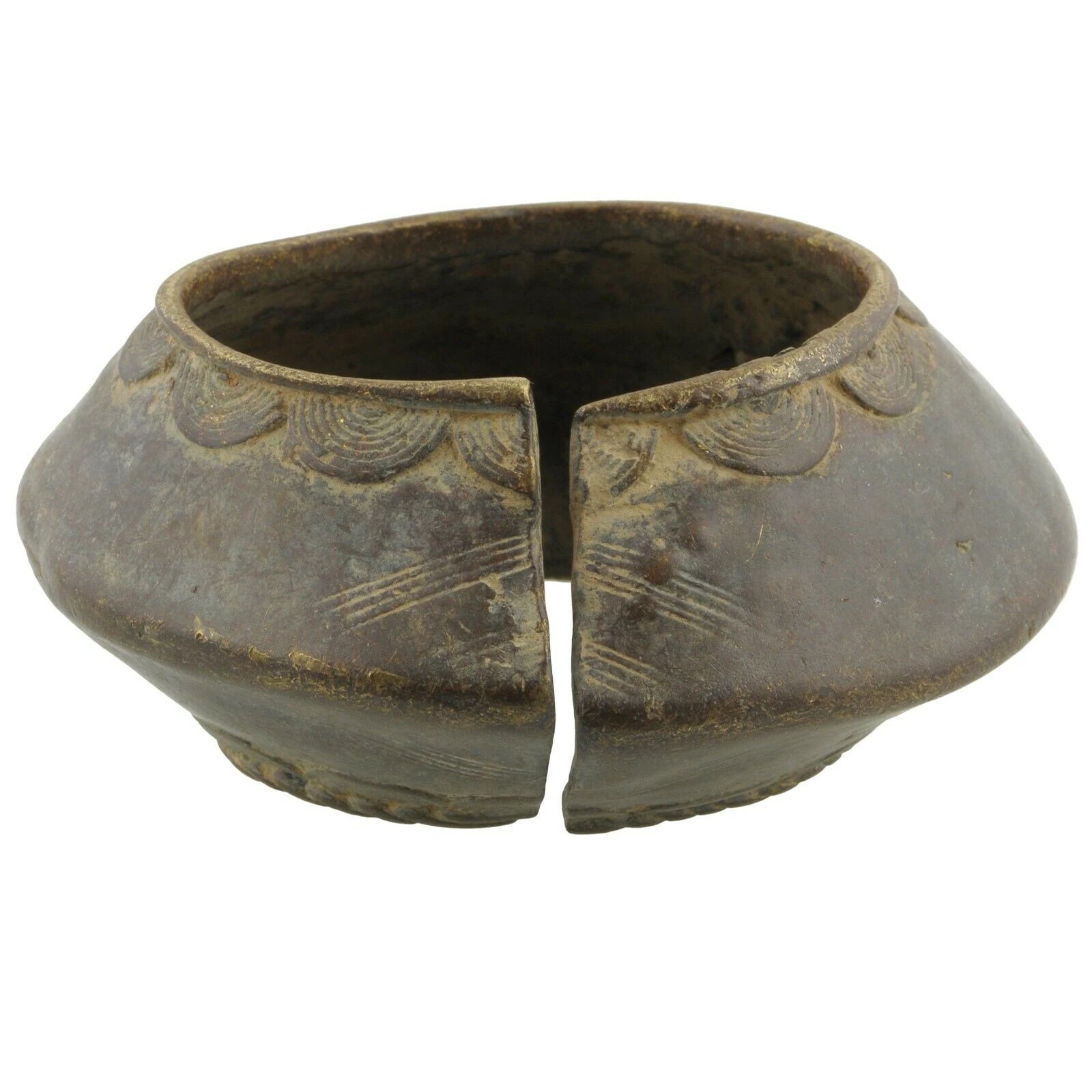 Old Brass Bronze African Bracelet Currency Fulani Ghana / Burkina Faso