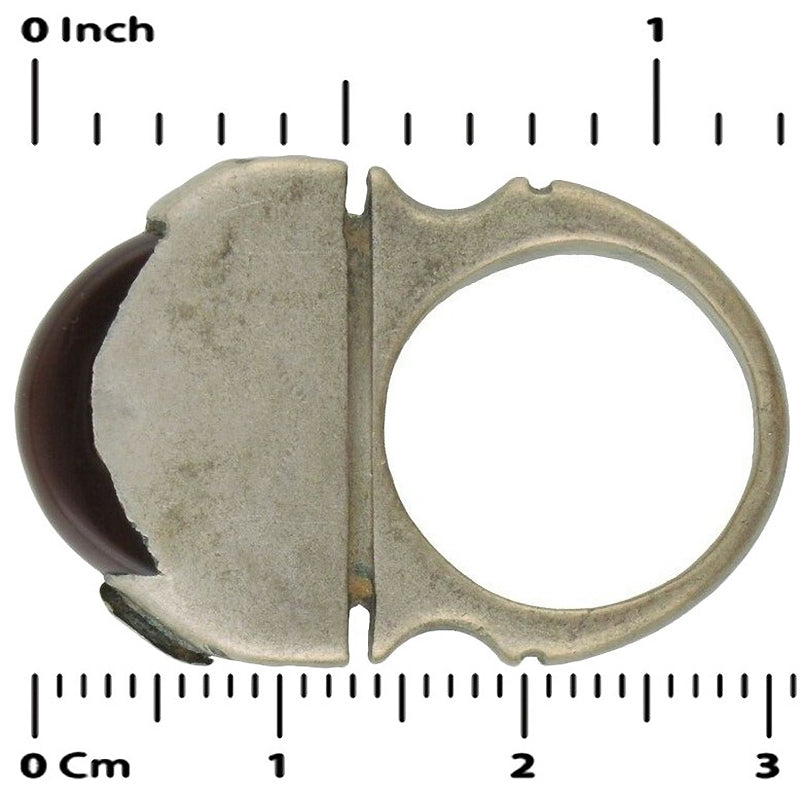 African Tuareg Ring Old Silver Ethnic Jewelry Nigeria Mali Niger West Africa - close-up