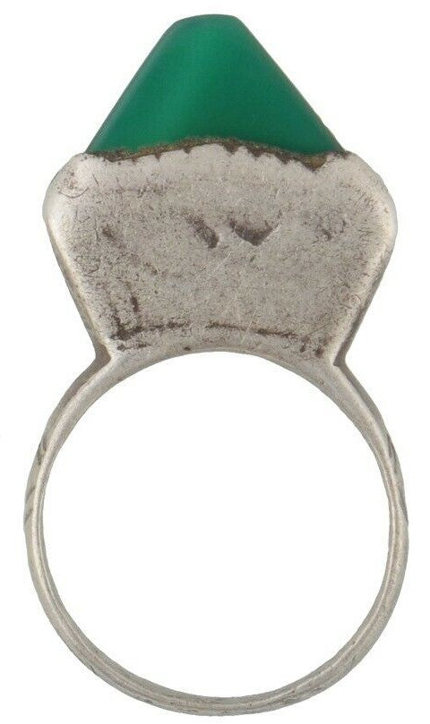 Old Tuareg Ring Silver Ethnic Jewelry African Niger Nigeria Mali West Africa - fine detail view