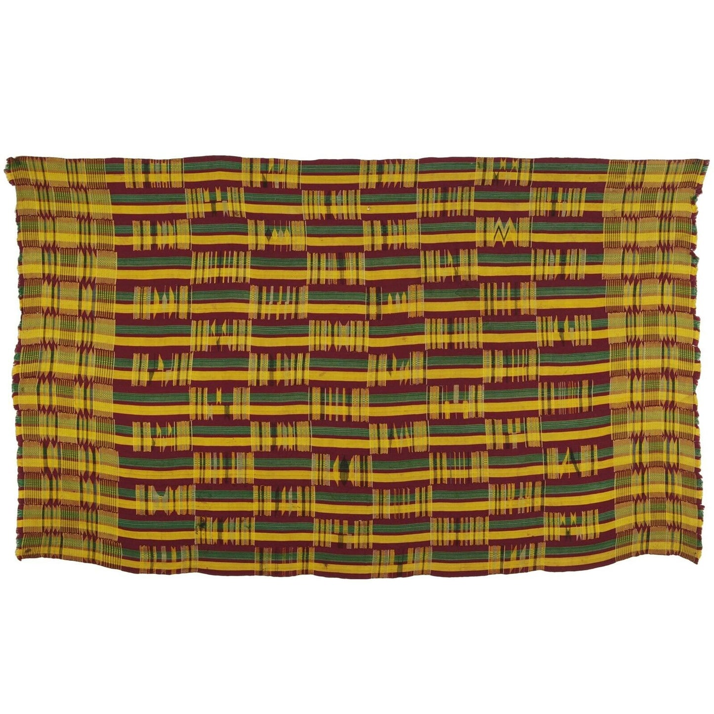 Authentic 1970s Ashanti Kente Cloth – Woman Size 70½×44″