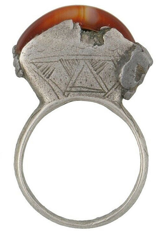 Tuareg Silver Ring - Antique Ethnic Jewelry - West Africa - alternate view