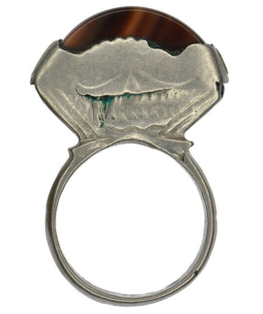 Silver Tuareg Ring Ethnic Art Old Jewelry African Niger Mali Sahara West Africa - alternate view