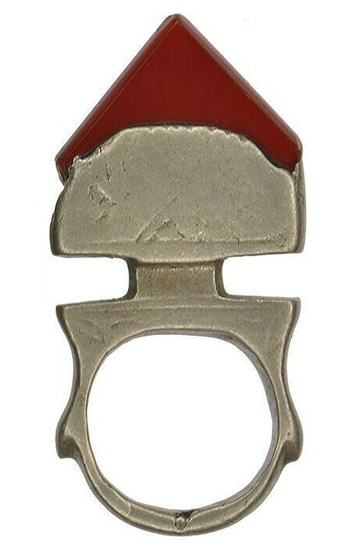 Tuareg Old Silver Hair Ornament African Pendant Jewelry Sahara Art Niger Nigeria - alternate view