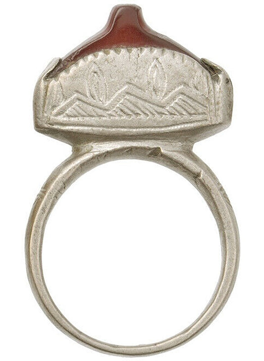 Old African Coin Silver Tuareg Ring Sahara Jewelry Niger Mali Ethnic - alternate view