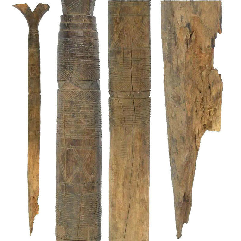 Tuareg African Tent Post Pole Carved Wood Sahara Desert Nomad Authentic Niger