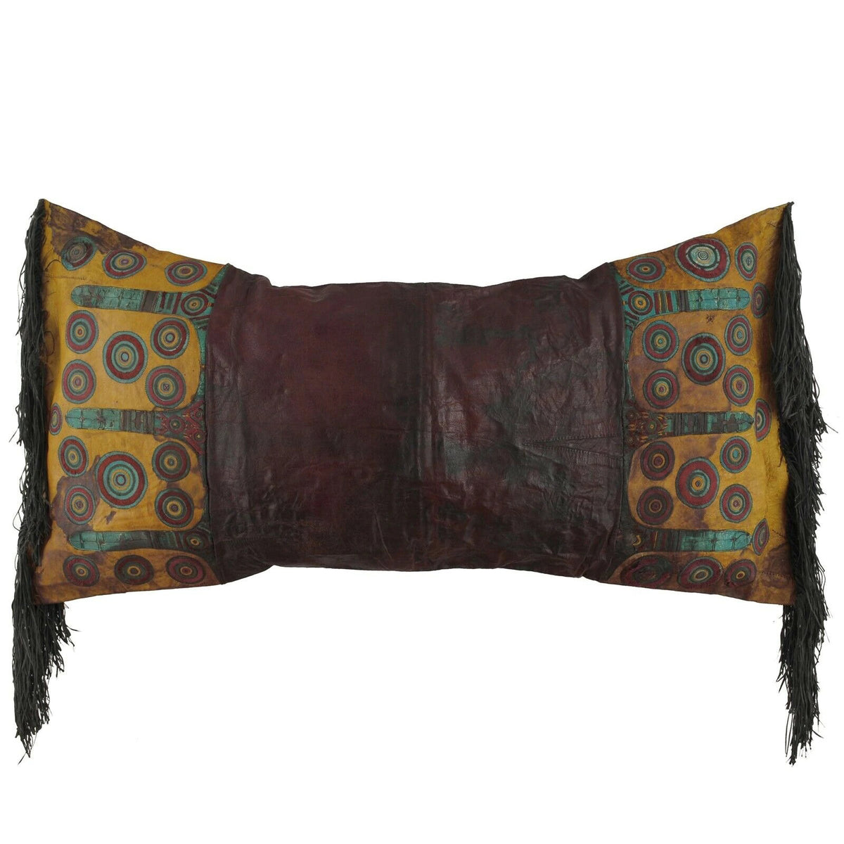 Old African Tuareg Leather Pillow Case Mali Niger Sahara Desert Bedouin Ethnic - alternate view