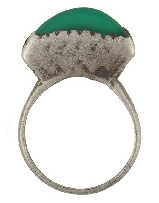 African Art Ring Silver Jewelry Old Tuareg Niger Mali Berber Ethnic - angled shot