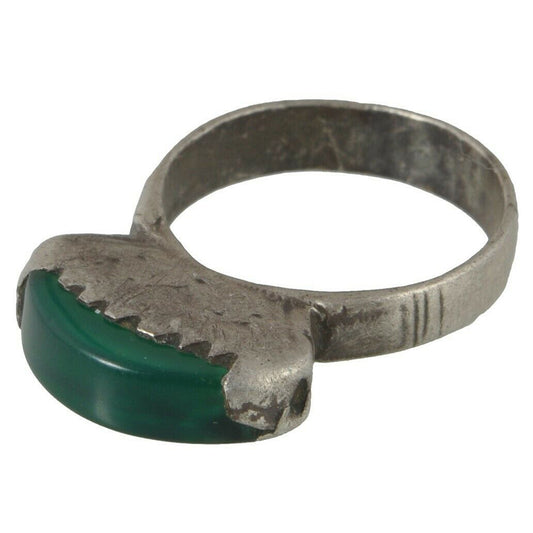 African Art Ring Silver Jewelry Old Tuareg Niger Mali Berber Ethnic - zoomed-in detail