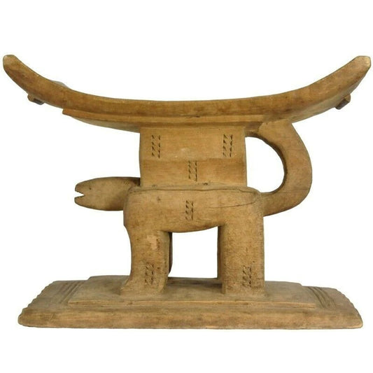 Antique Hand-Carved Ashanti Leopard Stool – Osebo Gwa
