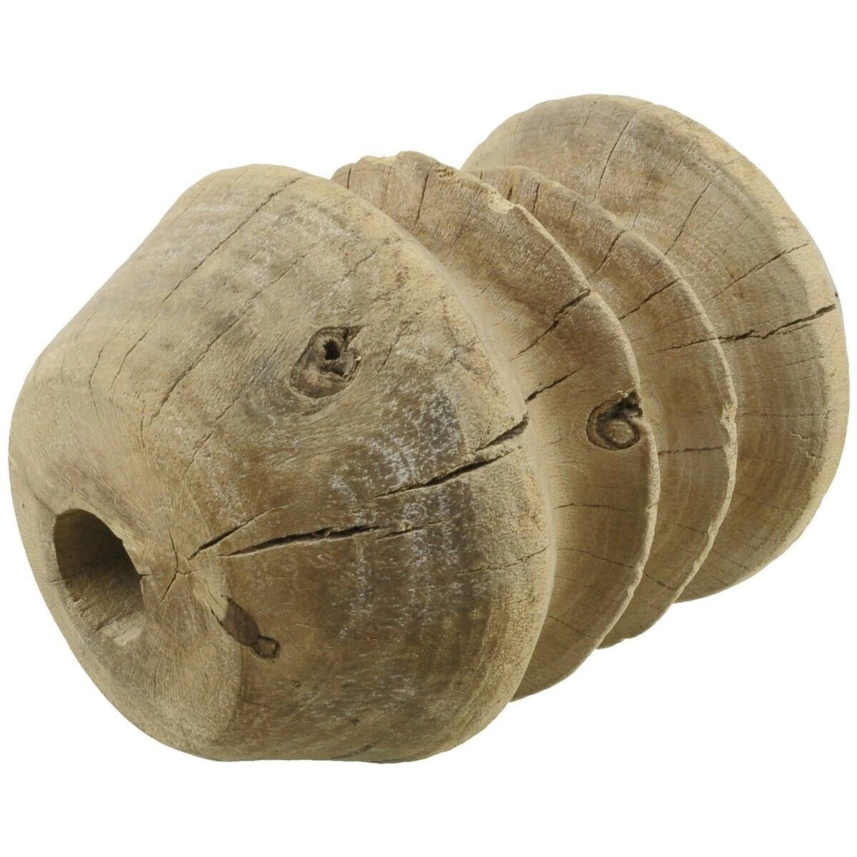 Small Hand‑Carved Tuareg Wooden Well Pulley – 18 cm × 12 cm