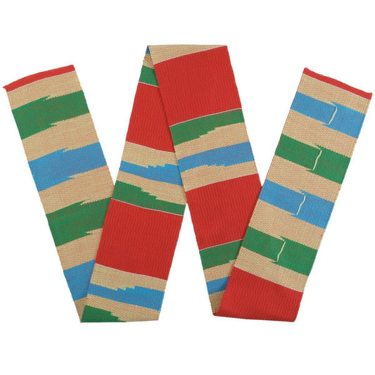 Authentic Handwoven Kente Scarf - Double Woven Ghanaian Kente