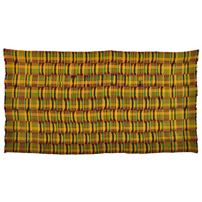 Handwoven Ashanti Kente Cloth – Woman Size 73"x39" (Vintage 1970s)