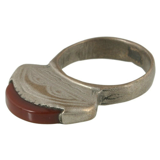 Silver Tuareg Ring African Niger Vintage Jewelry Nigeria Mali West Africa Ethnic - zoomed-in detail