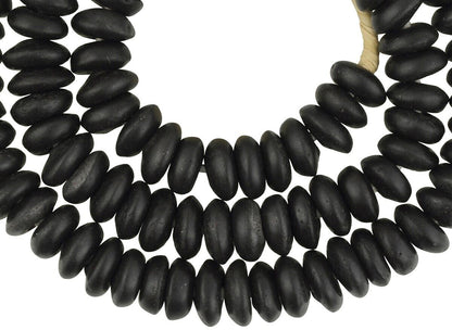 Authentic African Trade Krobo Glass Beads - 12-14Mm, 24.5" Strand - alternate view