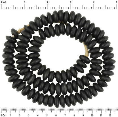Authentic African Trade Krobo Glass Beads - 12-14Mm, 24.5" Strand - close-up
