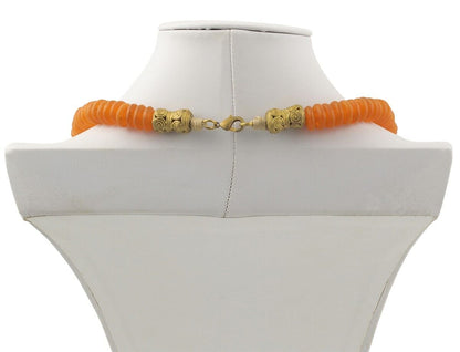 Handmade African Trade Beads Necklace Recycled Glass And Brass - product focus