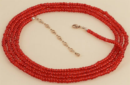 African Handmade Waist Beads Ghana Belly Chain Body Jewelry - zoomed-in detail
