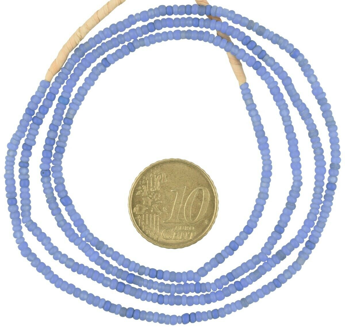 Exquisite Old Blue Venetian Seed Beads Strand – 2–3 mm Tiny Conteria Trade Beads