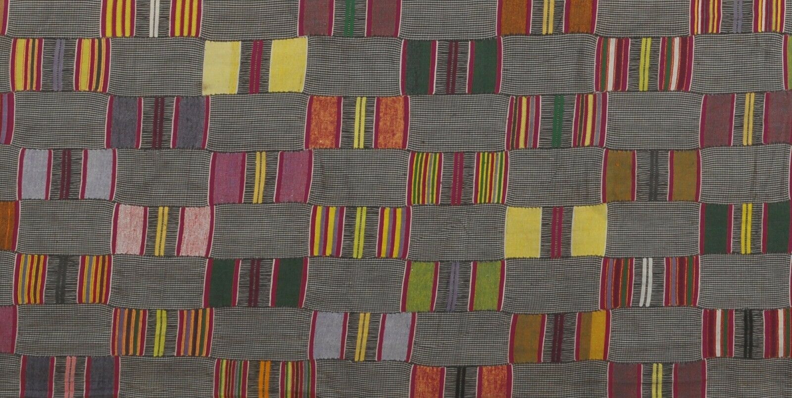 Vintage Handwoven Ewe Kente Cloth – Guinea Fowl, Woman Size, 1960s