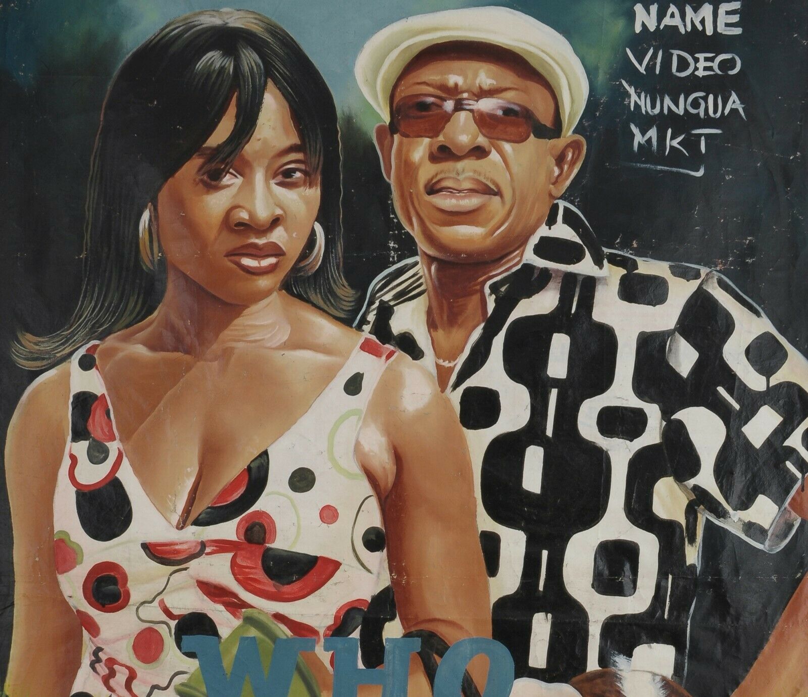 Who Is Who Movie Poster - Authentic Hand-Painted Ghana Art - alternate view