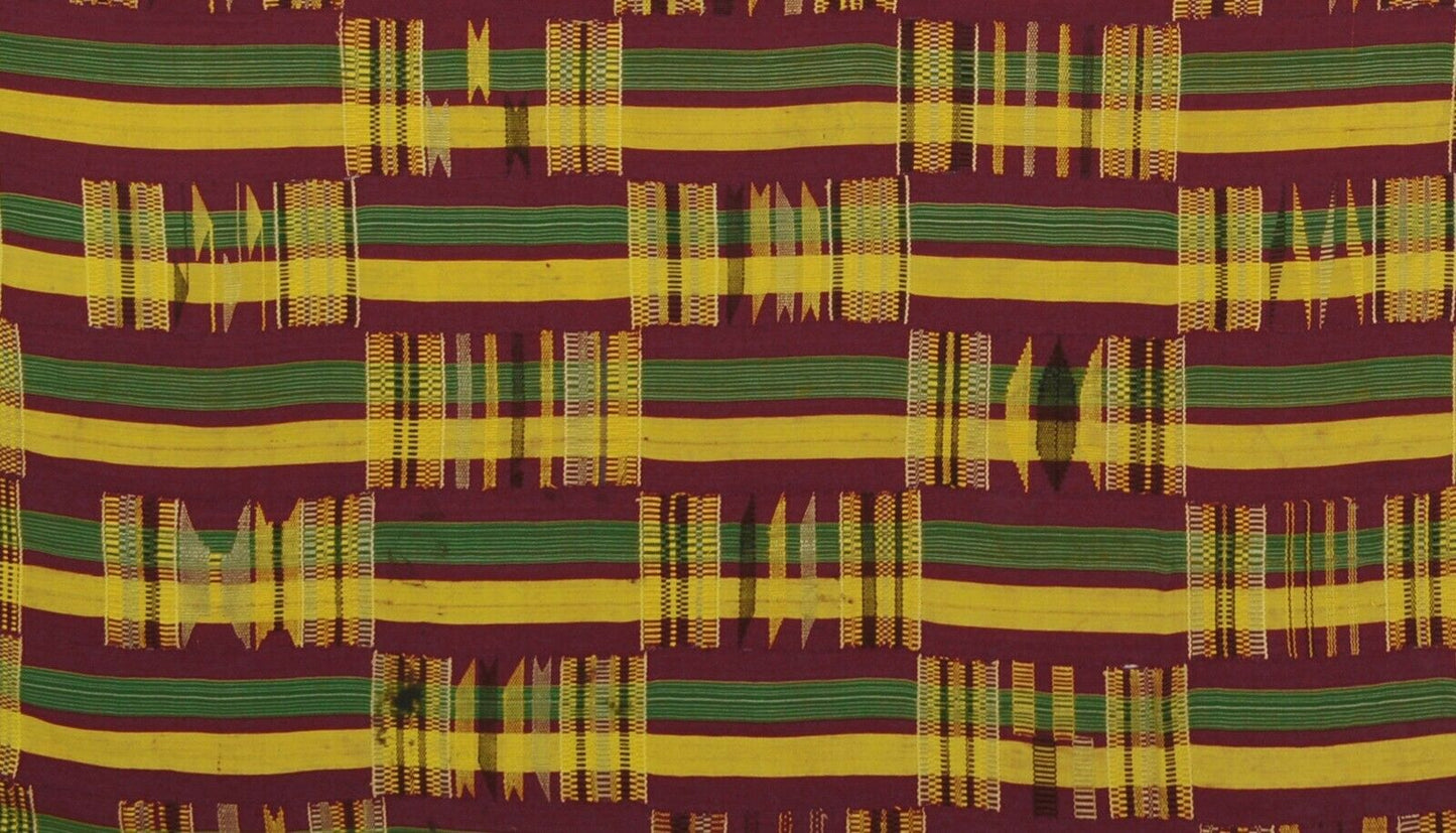 Authentic 1970s Ashanti Kente Cloth – Woman Size 70½×44″