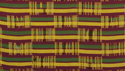 Authentic 1970s Ashanti Kente Cloth – Woman Size 70½×44″
