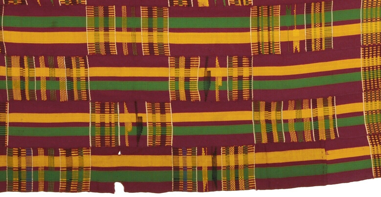 Vintage Handwoven Ashanti Kente Cloth – Ghana Ashanti Kente Woman Size